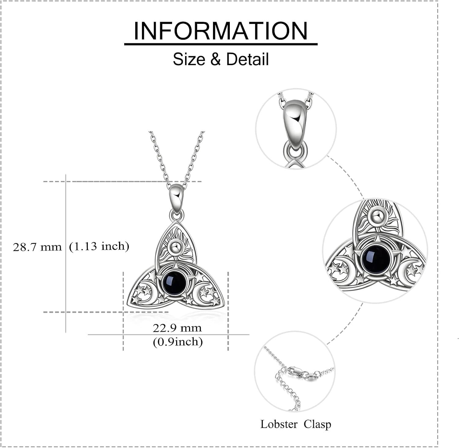 Sterling Silver Triquetra & Pentacle Necklace for Men & Women - Bela Fils BoutiqueBela Fils Boutique